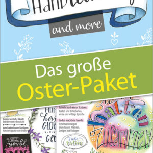 Die Abbildung zeigt das große Osterpaket von Handlettering and more