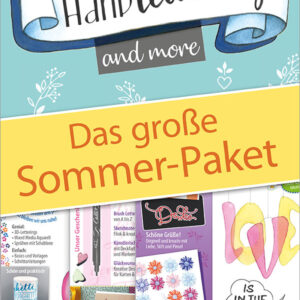 Die Abbildung zeigt das Titelblatt des Sommerpakets von Handlettering and more. Drei sommelriche Ausgaben zum Sonderpreis